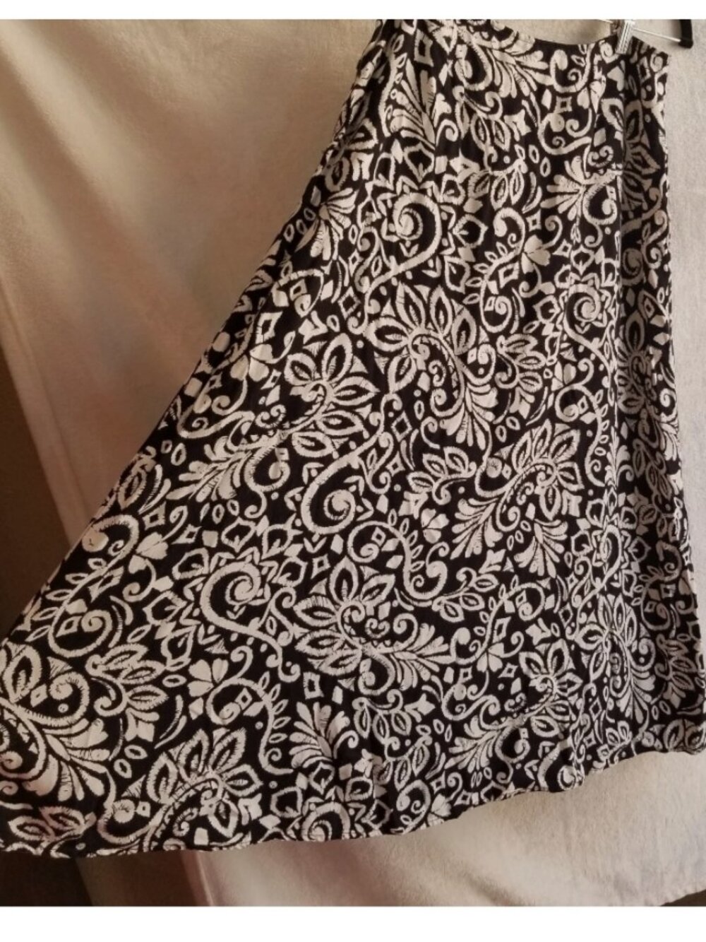 Croft & Barrow A-Line Paisley Midi Maxi Skirt Whimsigoth Fairy Grunge Size 6
